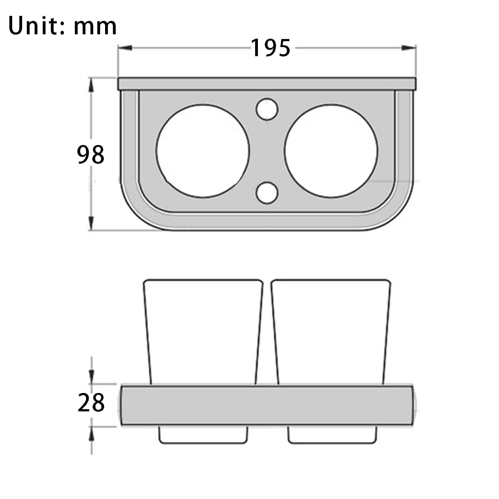 Soporte De Cepillo De Dientes Antiguo Negro, Soporte De Vaso De Cepillo De Dientes Montado En La Pared para Baño, Soporte De Cepillo De Dientes De Latón con Tazas De Cerámica