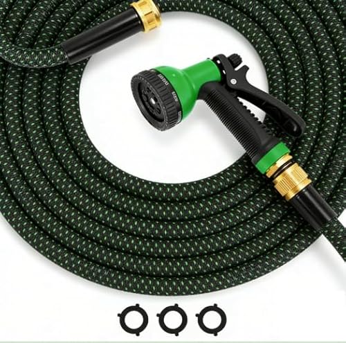 Garden Hose 50ft with 10 Function Nozzle