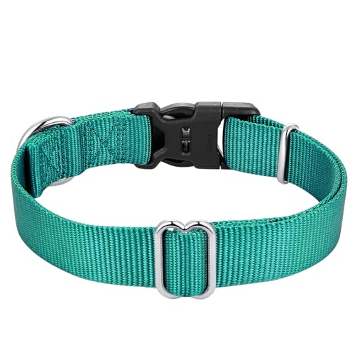 Collar de nylon para perros Mikivery ajustable M teal miniatura 2