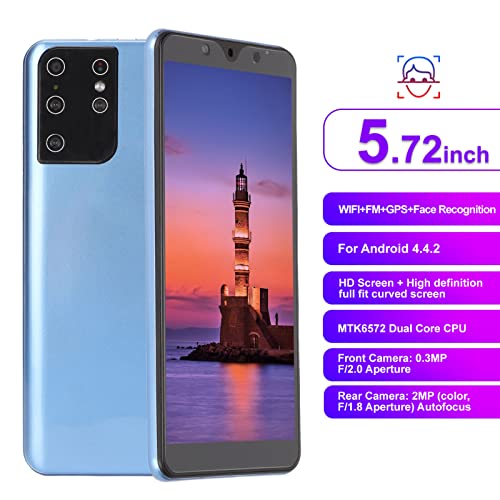 Dilwe S21+ Uitra Unlocked Smartphone, 5.72In Hd Full Fit Curved Screen, 512Mb Ram + 4Gb Rom, Dual Sim Cell Phone, 1650Mah Battery, Factory Unlocked Smartphone For Android(Blue) #TOP1