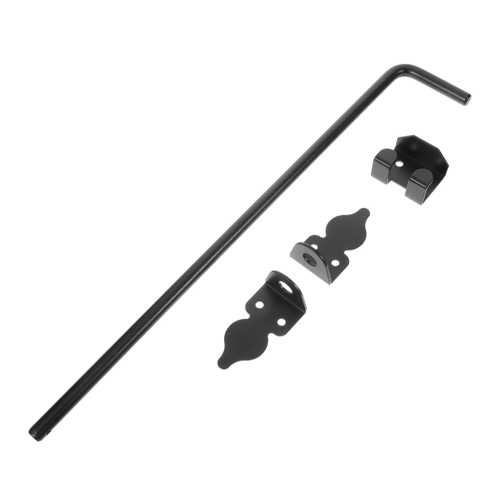 Loquet de Porte en Fer Noir Robuste pour Portails en Bois et Clôtures Renforcées, Installation Facile, Conçu pour Applications Verticales, Solide et Antirouille