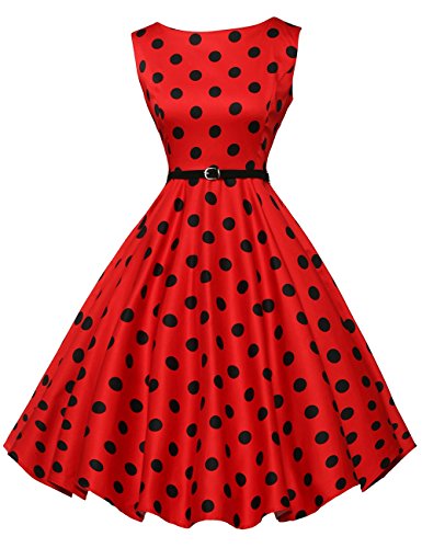 Polka Dot 1950 s Vintage Wiggle Dresses A-Line Size XL F-7