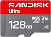 Tarjeta microSD SanDisk Ultra 128GB UHS-I, velocidad de lectura hasta 195MB/s, video Full HD, V10, U1, C10, A5, SDSQUJQ-128G-GZ6MA 1