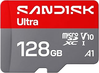 SANDISK Cartão ultra microSD UHS-I de 128 GB - velocidade de leitura de até 195 MB/s, vídeo Full HD, V10, U1, C10, A5 - SDSQUJQ-128G-GZ6MA
