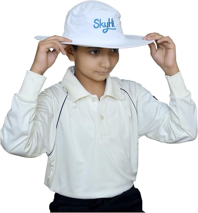 Skyhi Cricket Hat for Men, Women | Lightweight Sports Hat | Outdoor & Match Hat for Cricket, Running & Fitness