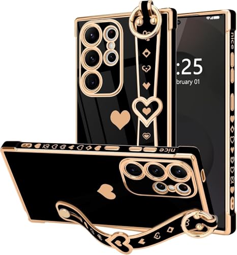 QOJT �T���X�� Galaxy A17 5G �P�[�X �L���[�g�ȃn�[�g�^���b�L�X�g���b�v�t�� �����E���̎q���� �L���L���V���R�� �J�����ی� �o���p�[ �ϏՌ� �X�}�z�P�[�X Galaxy A17 5G (6.7�C���`) - �u���[