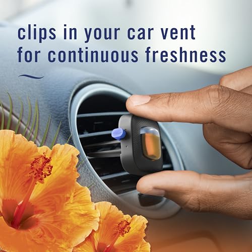 Image of Febreze Car Odor-Fighting Air Freshener Vent Clip, Hawaiian Aloha, 1 count, .06 oz