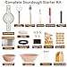 SZZJKJ Sourdough Starter Kit, 24PCS Sourdough Bread Baking Supplies, Silicone Banneton Bread Proofing Basket Set of 2, Sourdough Starter Kit Beginners with 10pcs Bread Bags for Baking Lovers