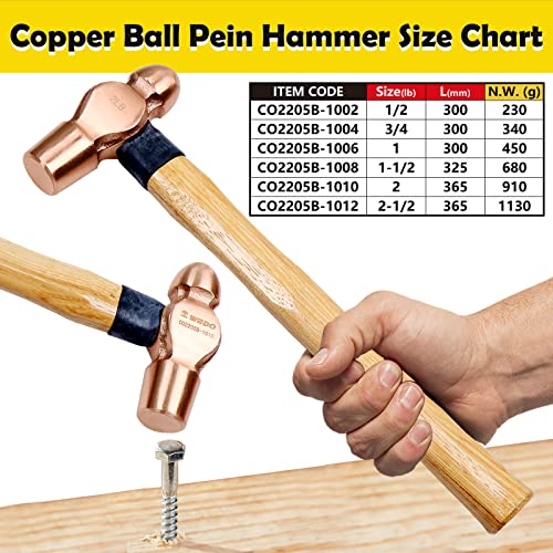 WEDO Copper Ball Peen Hammer