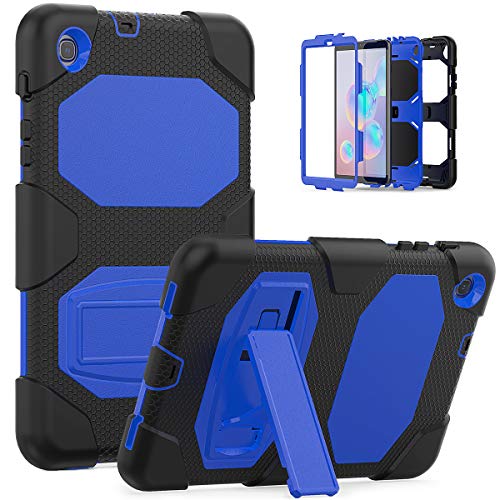 Galaxy Tab A 8.4 Case 2020, Bingcok Heavy Duty Rugged Full-Body Hybrid Shockproof Drop Protection Cover with Kickstand for Samsung Galaxy Tab A 8.4 2020 Model SM-T307 (Blue)