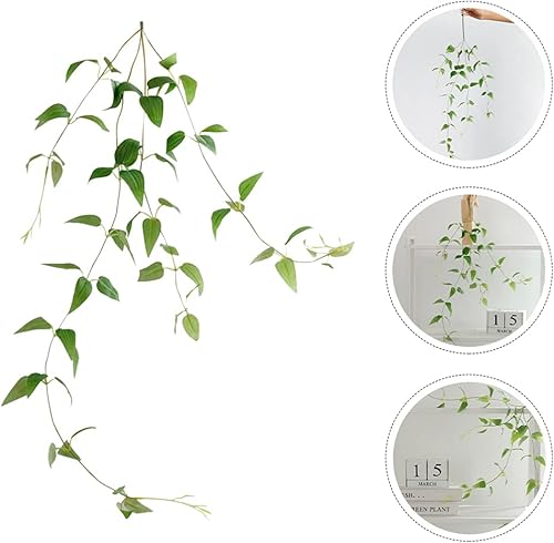 Miniatura 5 de VOSAREA Decoración de otoño, guirnalda artificial resistente a las hojas verdes, plantas falsas colgantes para el hogar, cocina, boda, fiesta,