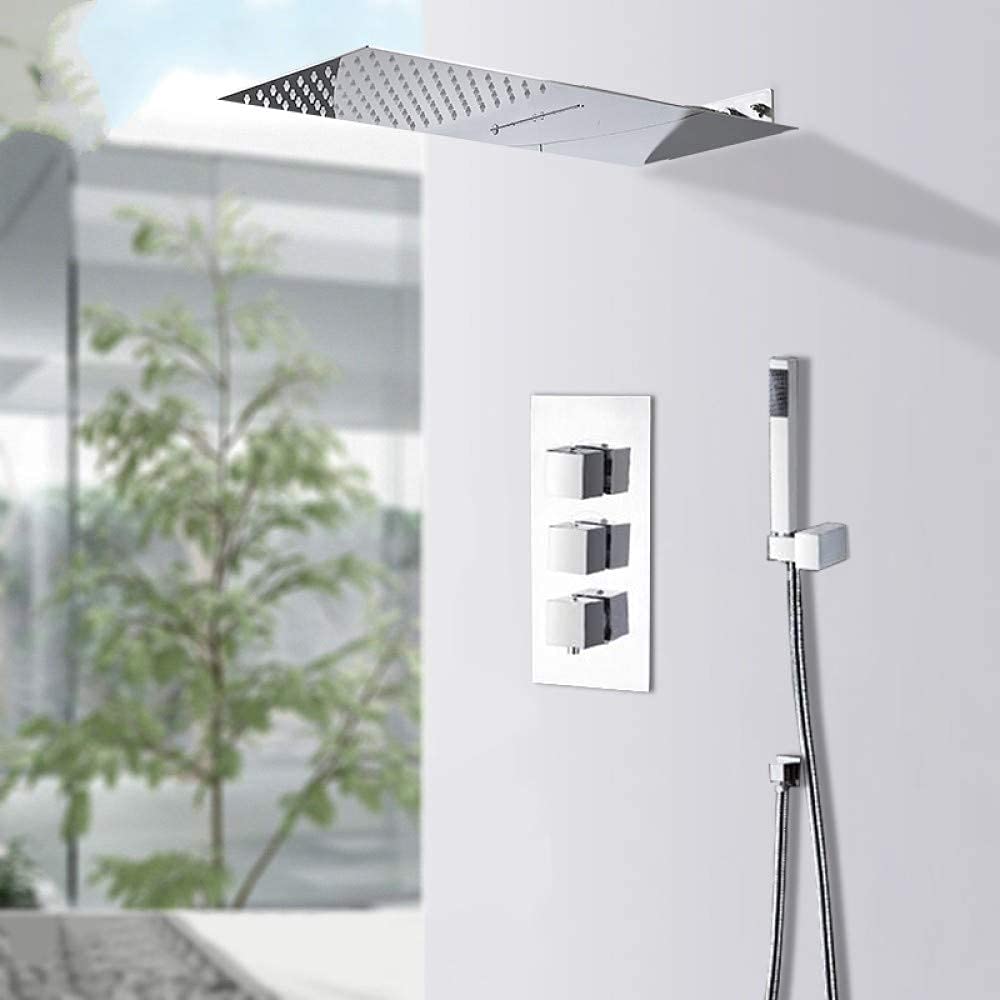 Ensemble de douche pluie et cascade pour transformer la salle de bains en havre de paix