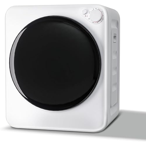DOGHLY 1.8 cu.ft Portable Clothes Dryer, 800W Compact Dryer with Stainless Steel Tub, 5 Modes Auto Stop & Easy Control Small Dryer Machine, Ideal for Laundry, Apartments, Dorms, RVs, White