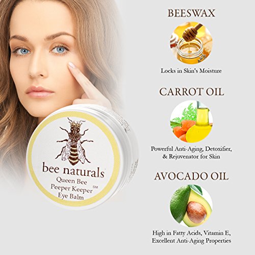 Bee Naturals Queen Bee Best Eye Balm Peeper Keeper - Natural Eye Balm with Vitamin E & 10 Oils - Reduces Crow's Feet, Wrinkles & Fine Lines - Moisturizing Skincare - Thumbnail 6