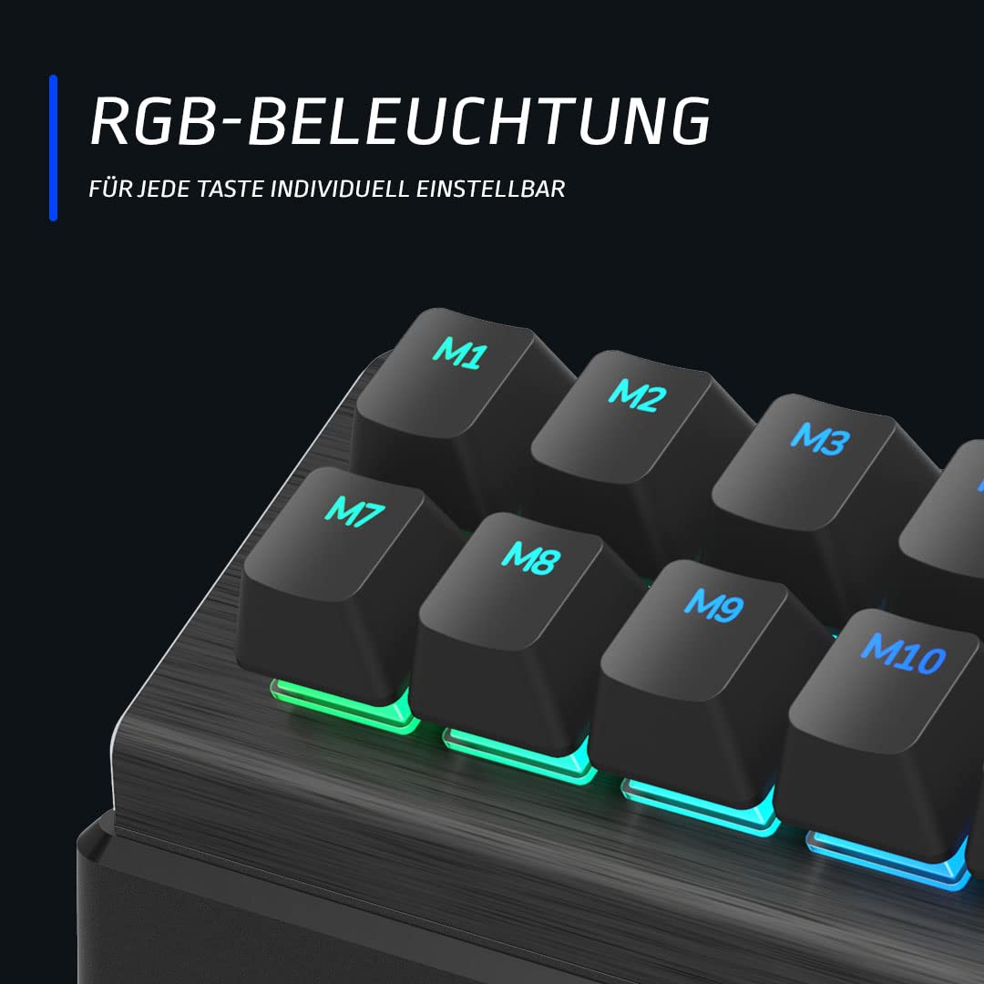 MOUNTAIN Macropad, 12 frei konfigurierbare Tasten, Mehrere Profile, Per-Key RGB-Beleuchtung,