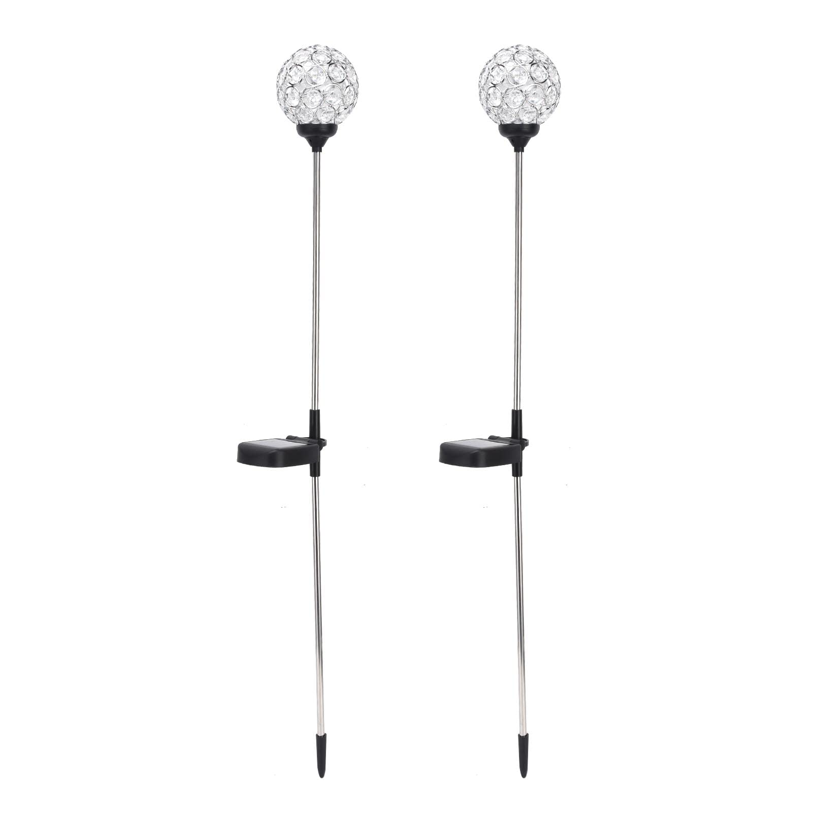 LED Kugel Solarleuchten IP65 Wasserdicht Landschaftslicht für Rasen Balkon Romantische Beleuchtung 2 Pack
