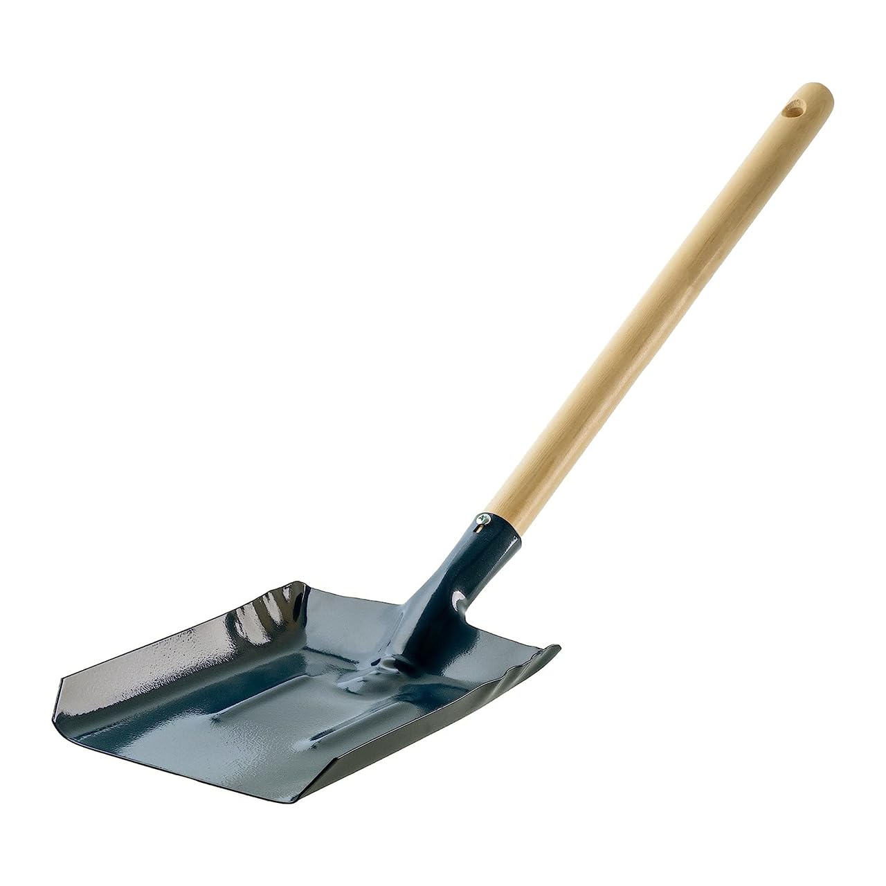 GARD N TOOL Strong Metal Coal Shovel with Wooden Handle | 56cm x 24cm x 15cm | Flat Shovel for Coal, Ashes, Dust, and Garden Wastes