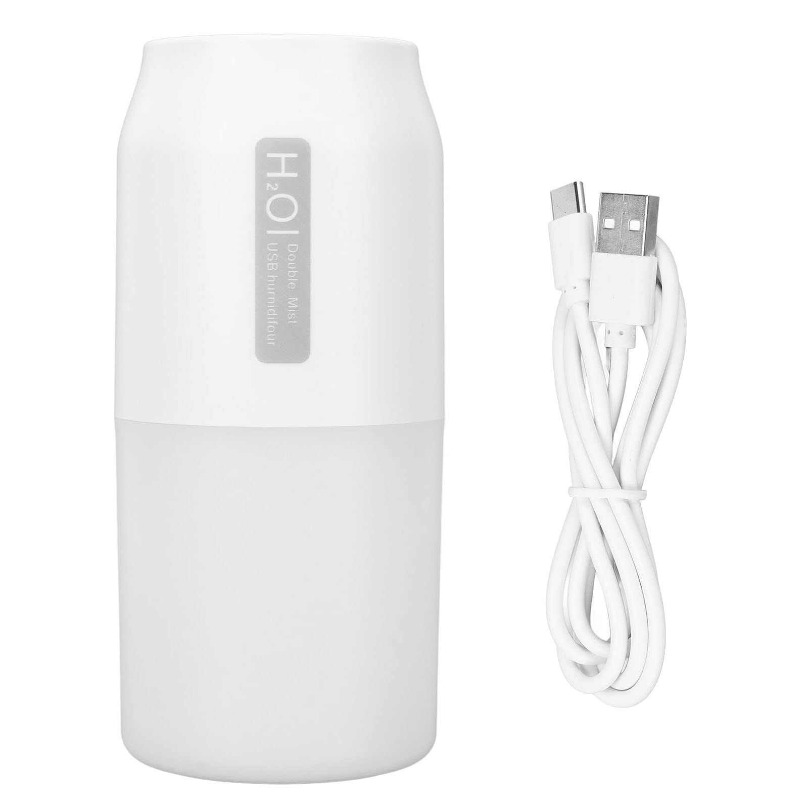 USB Humidifier 10dB Low Noise Mini Humidifier with Night Light for Office White