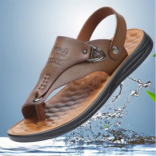 Comfy Beach Slippers, Mens Adjustable Bunion Corrector Flat Sandals with Arch Support, Stylish Breathable Non-slip Foot Correction Flat Shoes, for Hallux Valgus, Plantar Fasciitis, Foot4