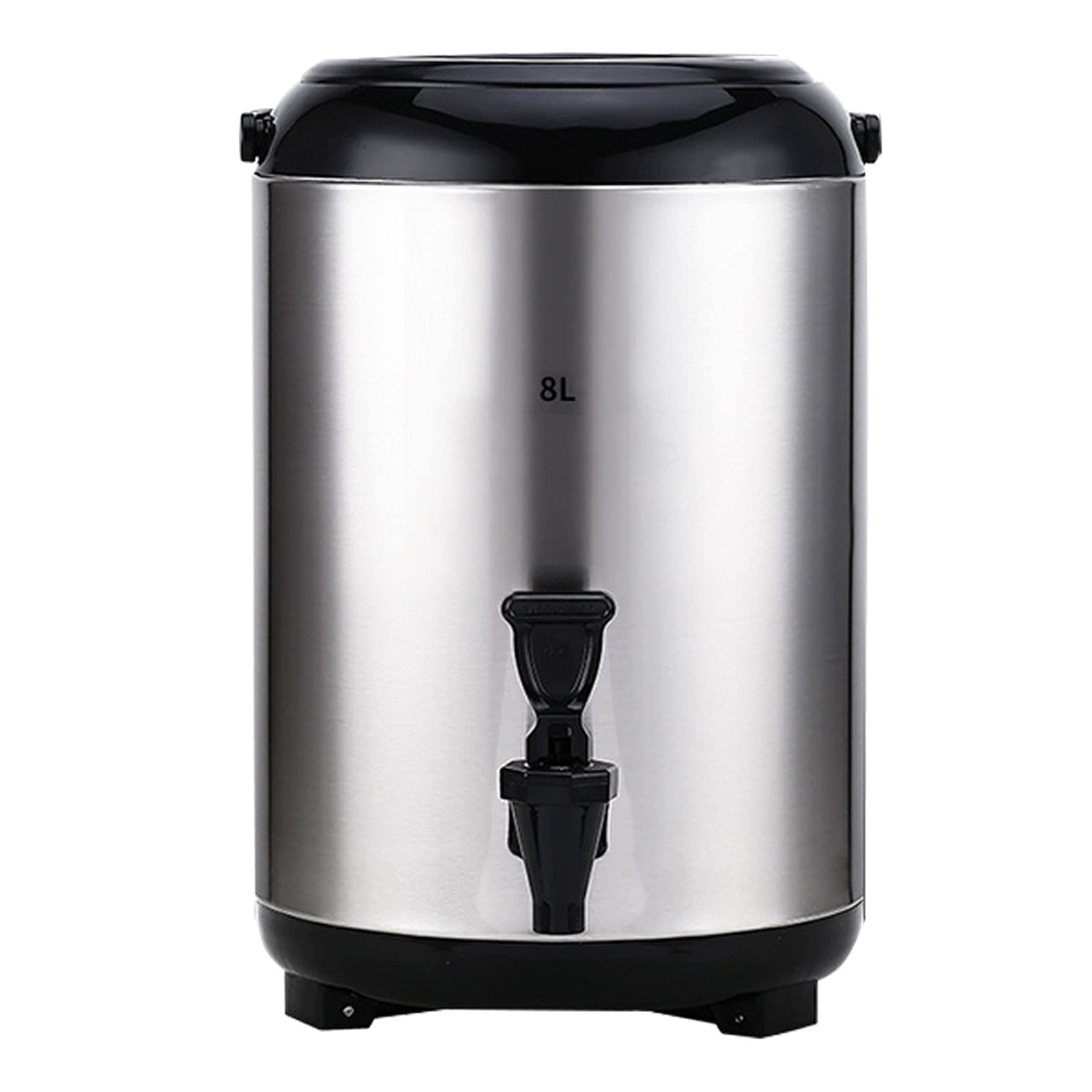 Hot Water Dispensers,Drink Dispenser with Tap, 304 Stainless Steel Thermal Beverage Dispenser, 6L/7.5L/9.5L, Catering Urn for Hot and Cold Drink Beverage for Home Party, Easy to Clean (Black 7.5L)