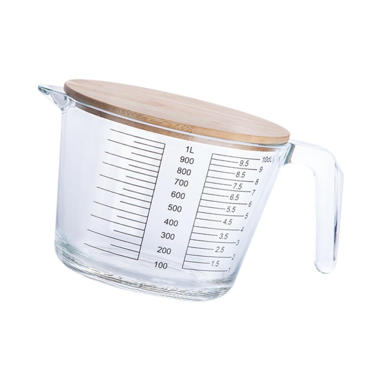 Taza Medidora de con Escala Graduada Resistente al Calor Fácil de Limpiar Adecuado para Medir y Jugo en Cocina Doméstica