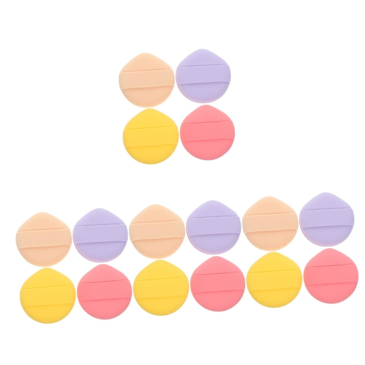 Didiseaon 16 Piezas borla para empolvarse soplo polvo cosmético esponja para licuadora maquillaje esponja maquillaje esponja maquillaje esponja aplicadora maquillaje esponja base