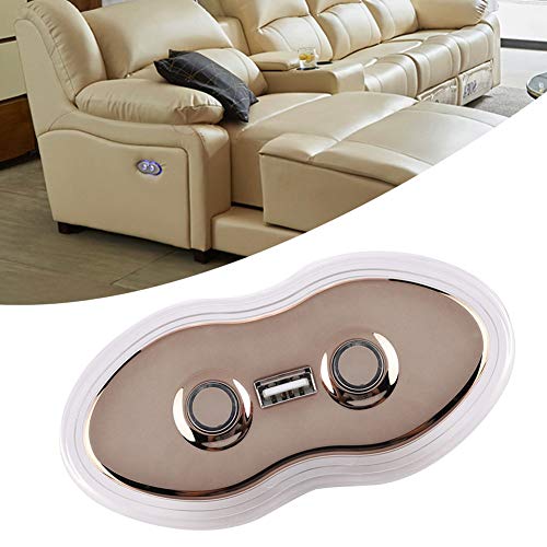 EBTOOLS Contrôleur électrique pour canapé 2 boutons avec port USB et rétroéclairage LED 20,1 x 15 x 6,1 cm Cover