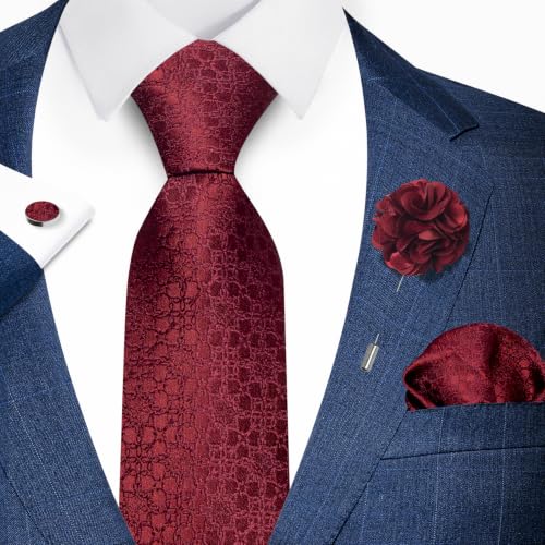 Image of joy alice 70 Colors Ties Set Men Mixed Color Necktie Handkerchief Cufflinks Brooch 3.15 Formal