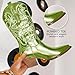 driceic Green Glitter Wide Calf Metallic Embroidered Cowboy Boots For Women Sparkly Mid Calf Chunky Heel Pull on Pointy Toe Western Cowgirl Boots Fashion Vintage Short Booteis For Girl 8.5