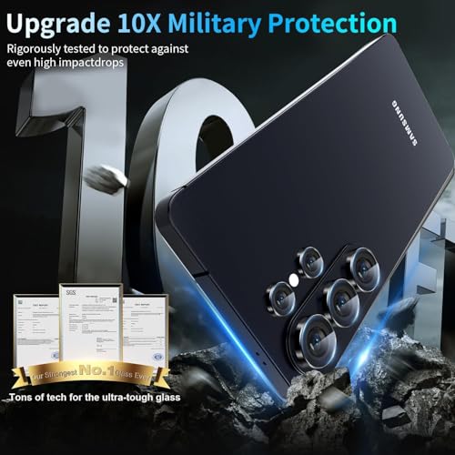 Image of Camera Lens Protector Compatible with Galaxy S26 Ultra | 9H Tempered Glass Lens Guard | HD Clear Scratch Resistant | Full Coverage | Case Friendly | Easy Installation | Black