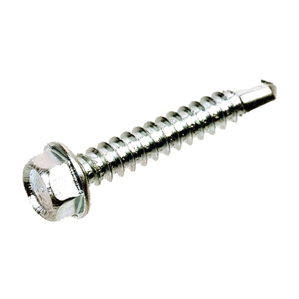 Viti Autoperforanti 6,3x25 Mm - 250 Pz. In Acciaio Zincato, Testa Esagonale DIN 7504K Per Lamiere