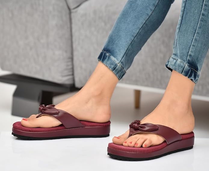 Image of HEALTH FIT Orthopedic with Super Extra Soft Ortho Care Anti-Skid Doubleu Flip-Flops for women Slippers /Doctor Chappal & Footwear HF330