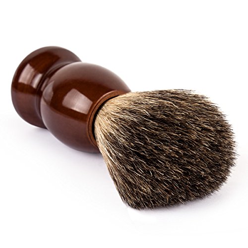QSHAVE 100% Best Original Pure Badger Hair Shaving Brush Handmade. Real Wood Base. Perfect for Wet Shave, Safety Razor, Double Edge Razor - Image 4