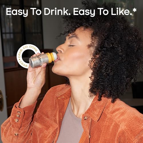 Image of Ryde: Focus Shot | Orange Flavor | L-Theanine & Ginseng | Green Tea Caffeine | Vitamins B2 & B7 | 0 Calories, 0 Sugar | 2 FL OZ Shots | Supports Focus* (8 Pack)