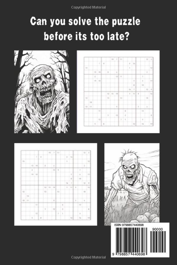 Miniatura 2 de Sudoku Survival Ultra Difficult Zombie Apocalypse Edition (Creepy Coloring Pages for Creepy People)