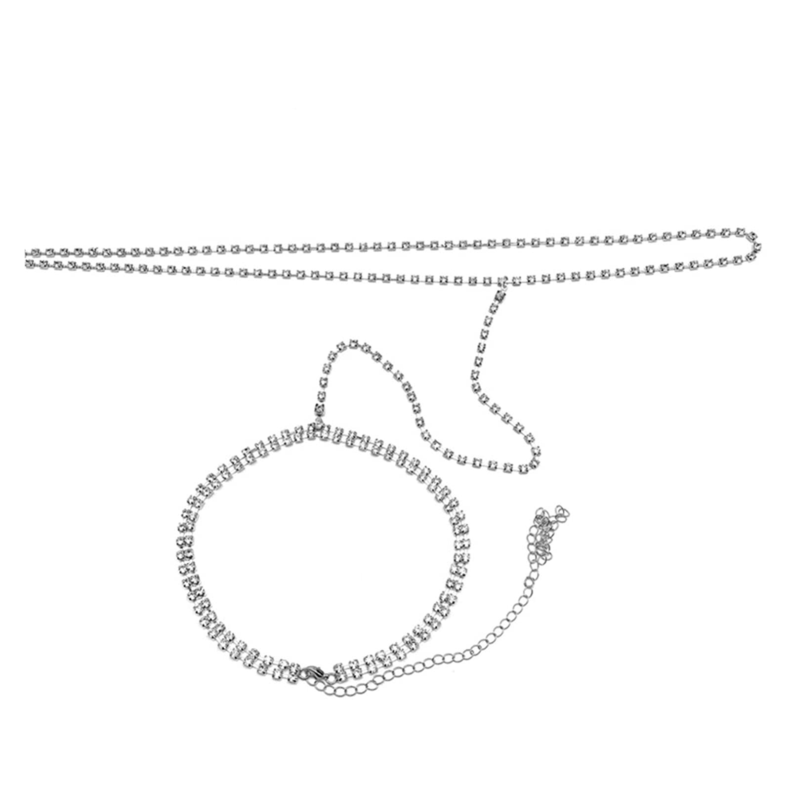 Body Chain Damen Kette - Goldfarbene einfache Strandkette mit Kreuzband für Taille und Bauch - Schwarze Harnaskette - Edler Schmuck für Damen - Accessoires