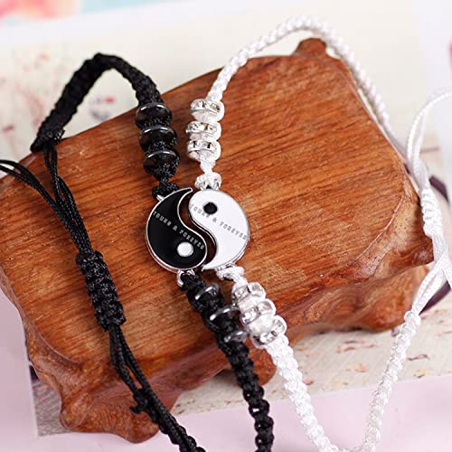 Image of Young & Forever Gift Fashion Long Distance Touch Gold Silver Rose Gold Couples Friendship Best Friend hand Couple matching Mens Magnetic Magnet bracelets for Women /Girls Silver bracelet for Men /Boys
