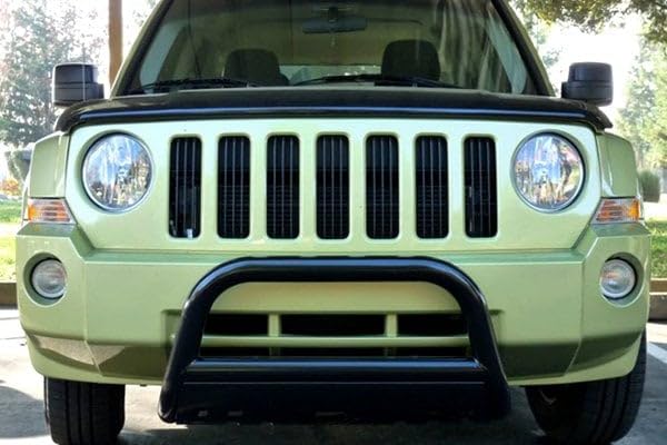 Image of Black Horse Off Road Bull Bar Skid Plate Black Compatible with 2011-2023 Dodge Durango-BBDG700A-SP