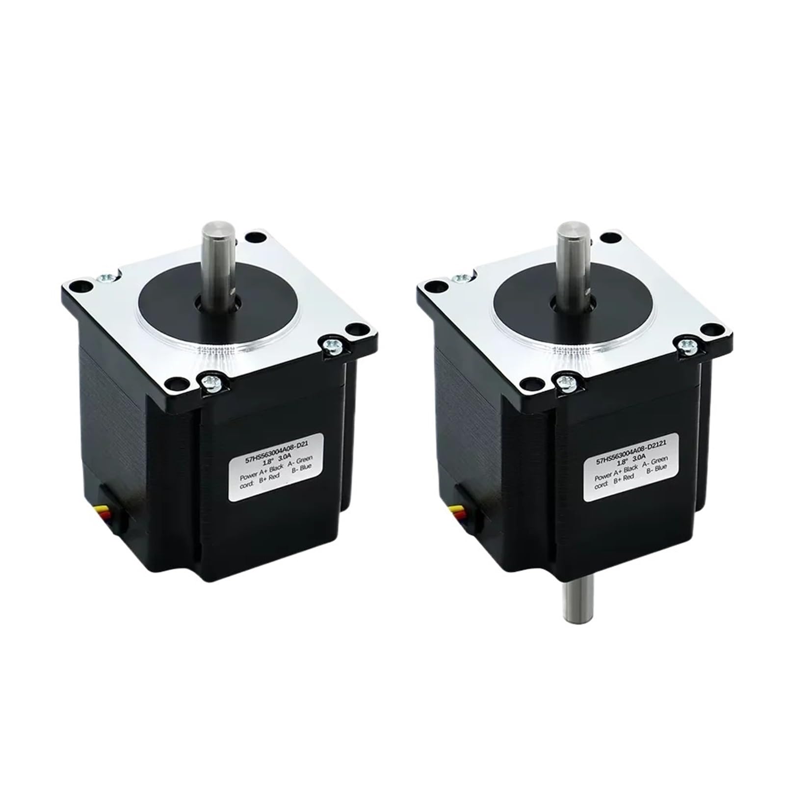 QfUxYYSLD 1pcs Nema 23 Stepper Motor 1.2N.m 57HS56mm 171ozin Dual Axle 6.35/8mm Single Axle 6.35mm/8mm Current 3.0A(Single axle 8mm)