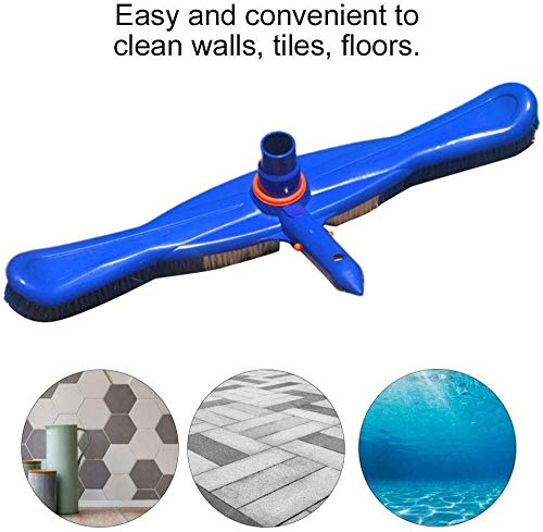 xiegons0 Pool Brush,19 Inch Vacuum Head Swimming Pool With Brush Cleaner Professional Sewage Suction
