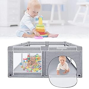 Aufun Grondbox babygrondrooster, afsluitrooster, XL voor kleine kinderen, grote veiligheidsspelplaats…