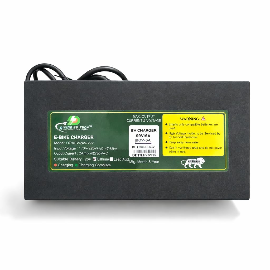 Lithium Battery Charger 48 Volt to 84 Volt 6 amper with Digital dispaly auto cutpff for E-scooty E-rikshwa (71.4 Volt 10 amper)-image-18