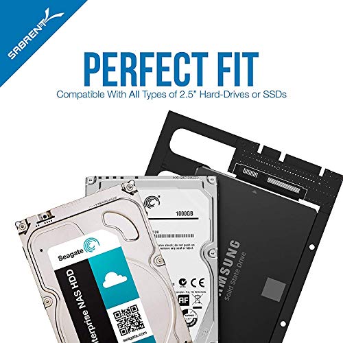 Kit Convertidor SABRENT SSD 2.5" a Bahía SATA 3.5" + Adaptador USB 3.1 miniatura 2
