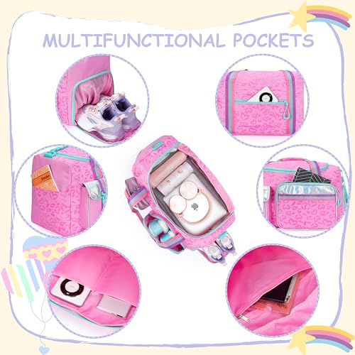 Kids Duffle Bag Girls Women Travel Bag Gifts Overnight Bags for Girls Women Tote Sleepover Gym Dance Bags for Kids with Shoes Compartment4