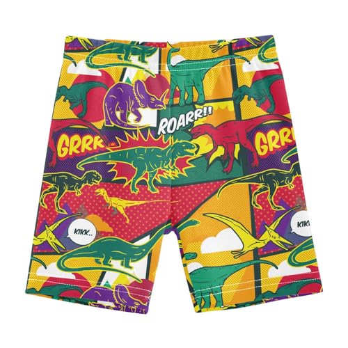 JHKKU Girls Cartoon Dinosaur Shorts Cotton Cartwheel Bike Kids Biker Under Dress Dance Short Girl Clothes 6T