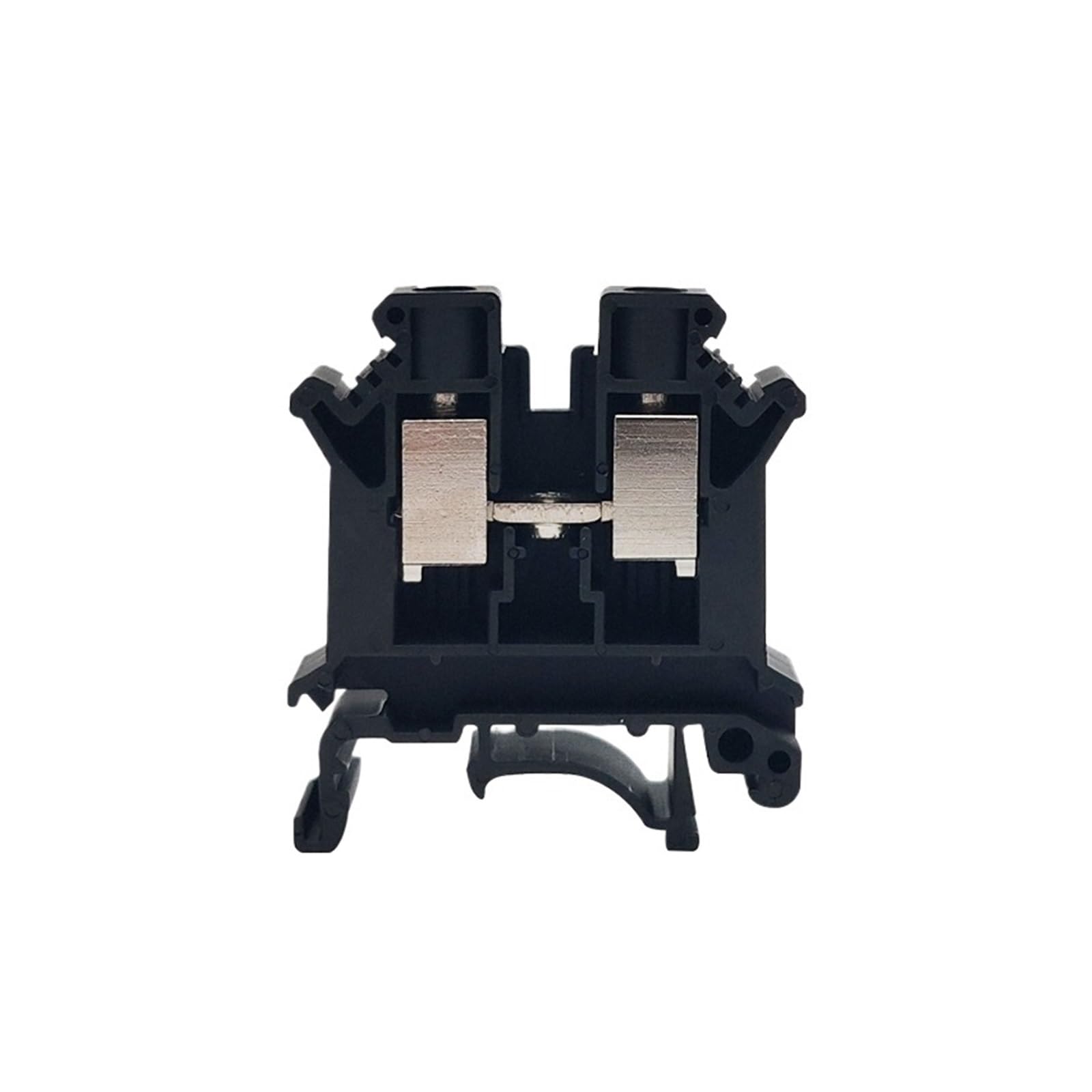 Lot de 10 borniers à vis for rail DIN UK10N, connecteurs électriques multicolores for câbles de 10 mm(UK10N-Black)