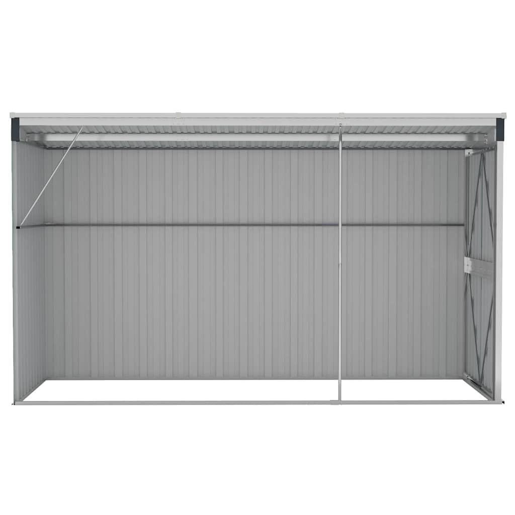 Antracite ścienne domek ogrodowy 118 x 288 x 178 cm stal ocynkowana