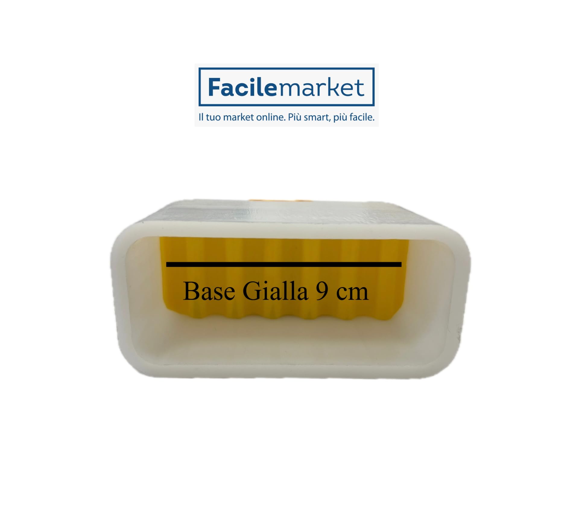 Facilemarket Pressa Hamburger in Polietilene a Forma Hotdog Dimensioni 6 x 16.5 cm
