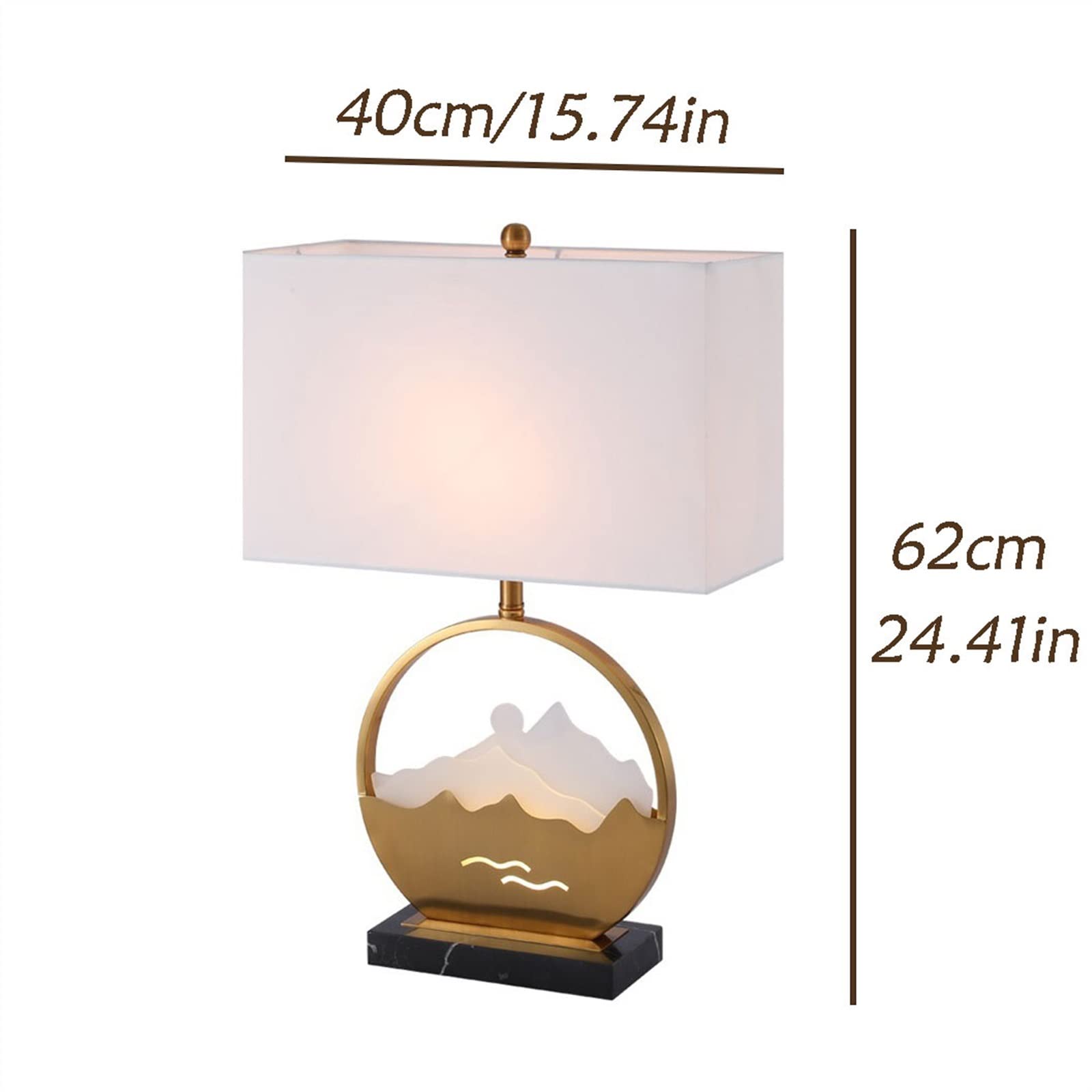 lampada Da Scrivania Lampada da scrivania di lusso Soggiorno Portico Lampada decorativa Lampada da comodino camera da letto personalizzata Paralume in tessuto 40 cm * 62 cm (L * A) Lampada Scrivania