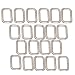 20pcs Metal Bag Purse Snap Hook 25mm Rectangle Rings Webbing Belts Buckle